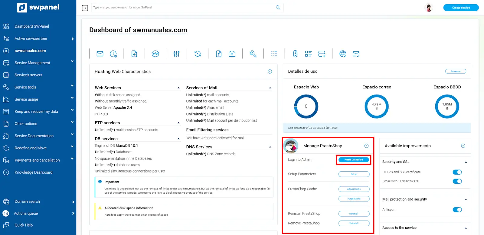 Accés Admin PrestaShop