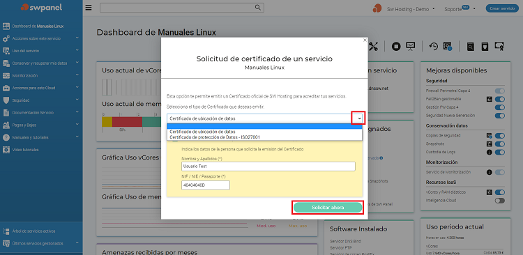 ejemplo de una pagina del informe de Análisis de Red