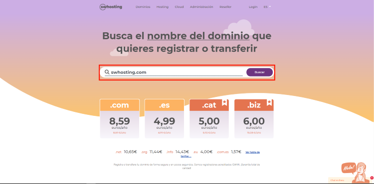 Cómo Transferir Un Dominio Desde La Web Manuales Y Tutoriales Sw Panel 5351